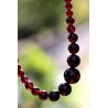 Granat Varietät Pyrop-Kugeln glatt-Energie-Kette (Kraft und Mut zum Leben)