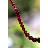 Granat Varietät Pyrop-Kugeln glatt-Energie-Kette (Kraft und Mut zum Leben)