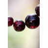 Granat Varietät Pyrop-Kugeln glatt-Energie-Kette (Kraft und Mut zum Leben)
