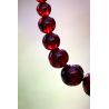 Granat Varietät Pyrop-Kugeln glatt-Energie-Kette (Kraft und Mut zum Leben)