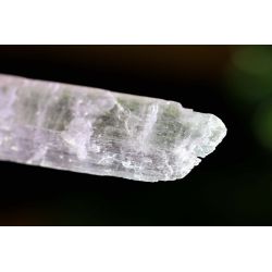 Kunzit natur schmal, lang + Silberkappenöse-Energiekristallanhänger (Erleuchtung / Verbindung Himmel und Erde)