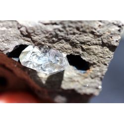Bergkristall Variation `Herkimer Diamanten` auf Energie-Matrix (Reise in das mentale Leben)