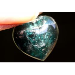 Turmalin Varietäten Indigolith-blauer Turmalin + Verdelith, grün-Energie-Herz-Kettenanhänger (Gottes Geschenke enden nie)