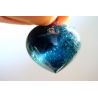 Turmalin Varietät Indigolith-blauer Turmalin-Energie-Kristallherz-Kettenanhänger (Gottes Geschenke enden nie)