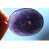 Tansanit oval Kegelcabochon -silbergefasst-Energie Kettenanhänger mit Asterismus (Auge der Weisheit)