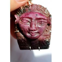 Rubin-Kopf, Hathor-Himmelgöttin-Anhänger-Stein des Lebens und der Liebe