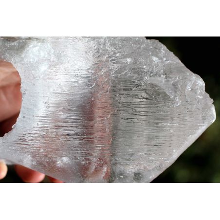 Marienglas, angelöst und transparent, naturgeätzte Formgebung